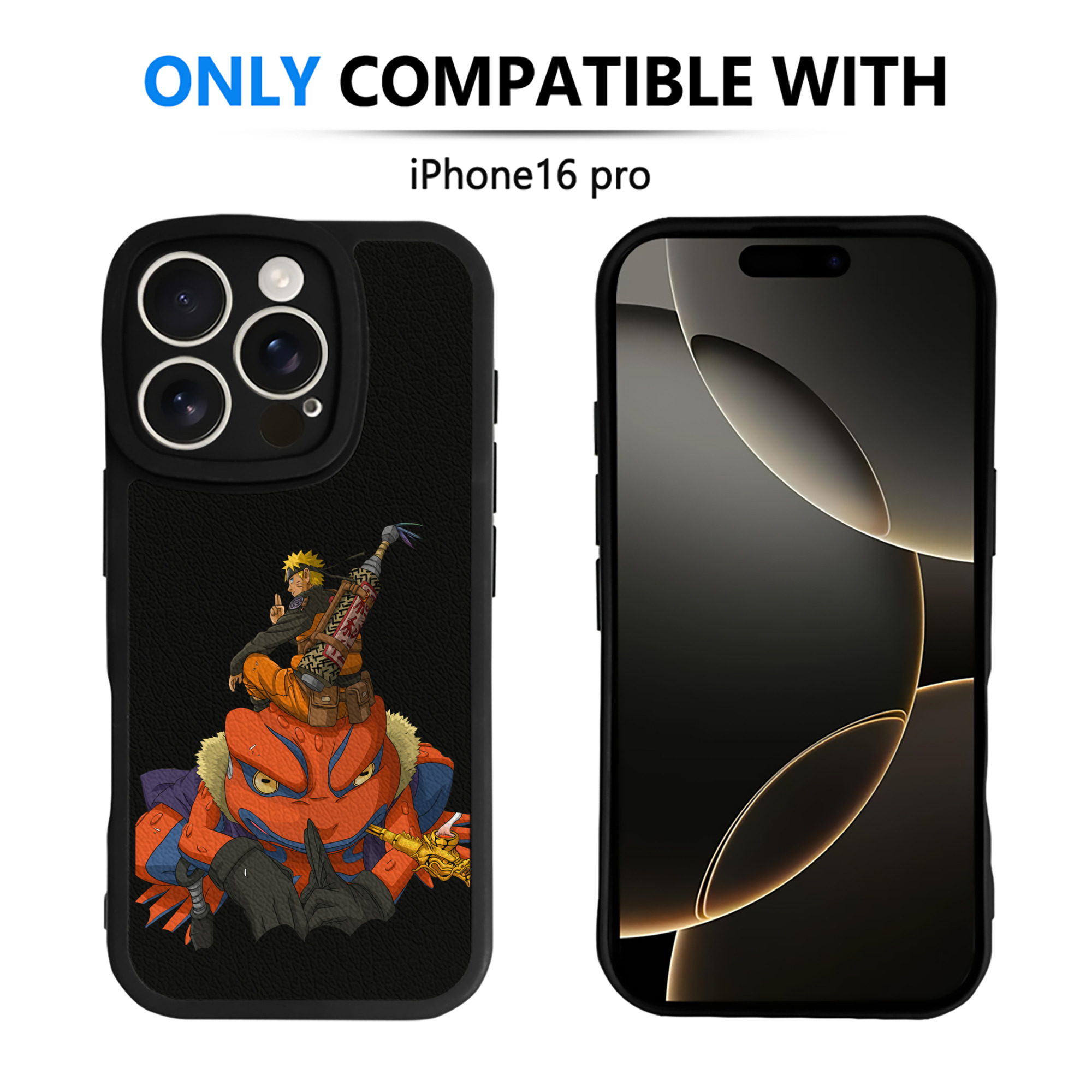 （画像用） NARUTO -ナルト- うずまき ナルト Uzumaki Naruto 【iPhone 16シリーズ対応】シリコンスマホケース（レザー調） 材質：シリコン